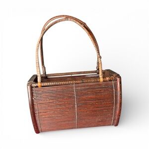 1950s 1960s True Chinese Vintage Bamboo Handbag